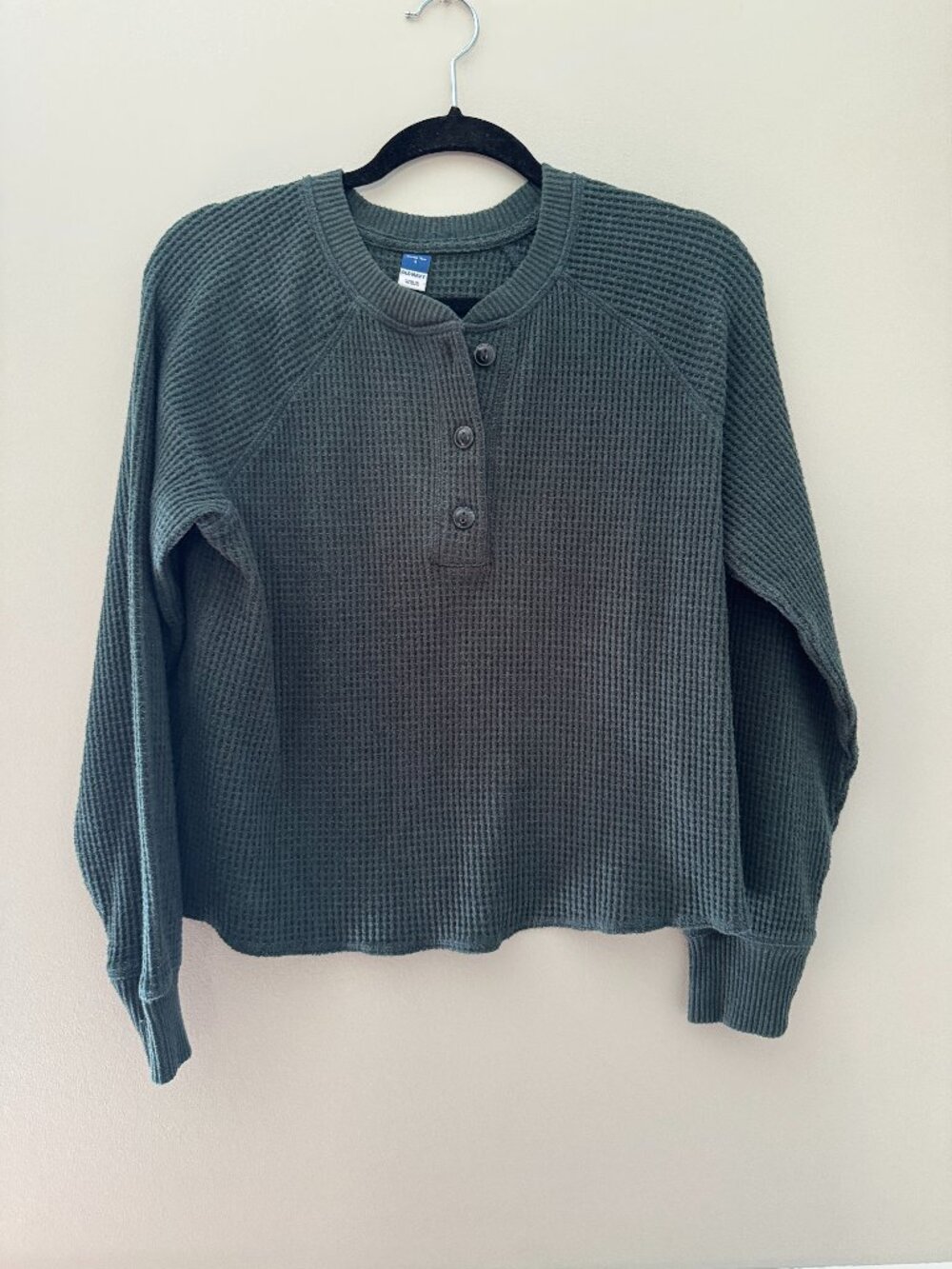 Old Navy Waffle Knit Henley Top Size S
